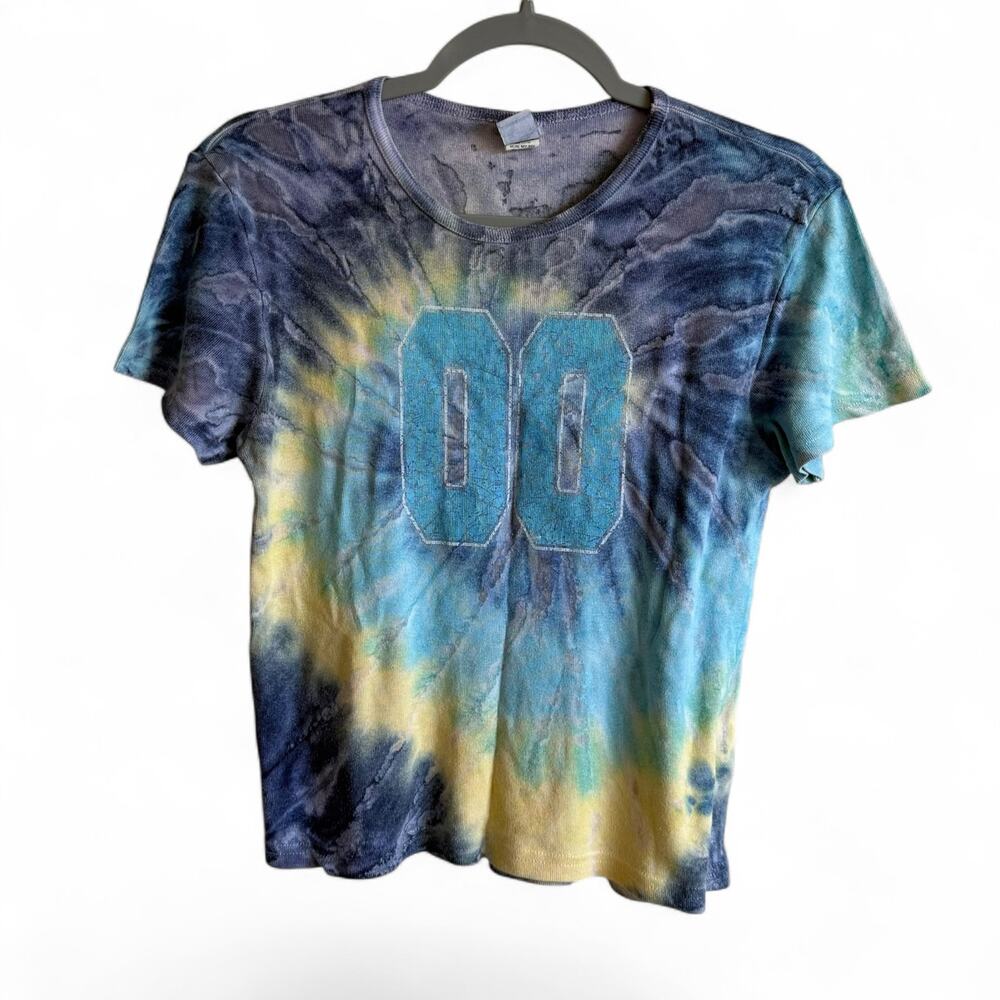 Vintage ragdoll blue and yellow tie dye baby tee jersey t-shirt 00 M